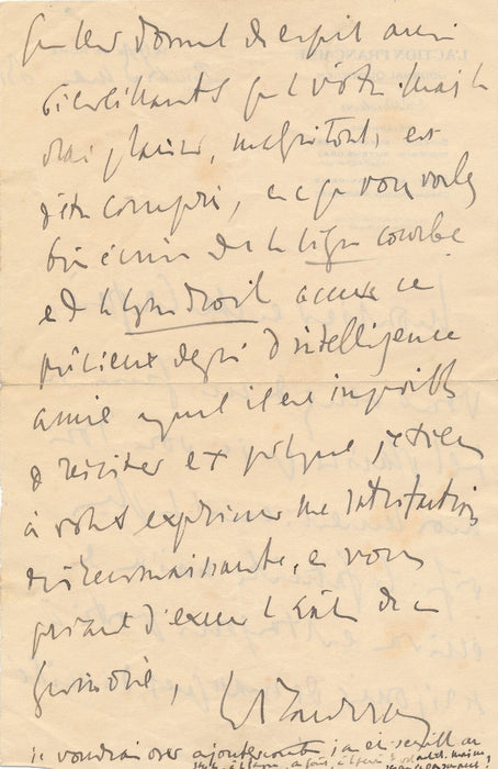 Charles MAURRAS  lettre autographe signée à Marcel Gras sur ouvrage 1931