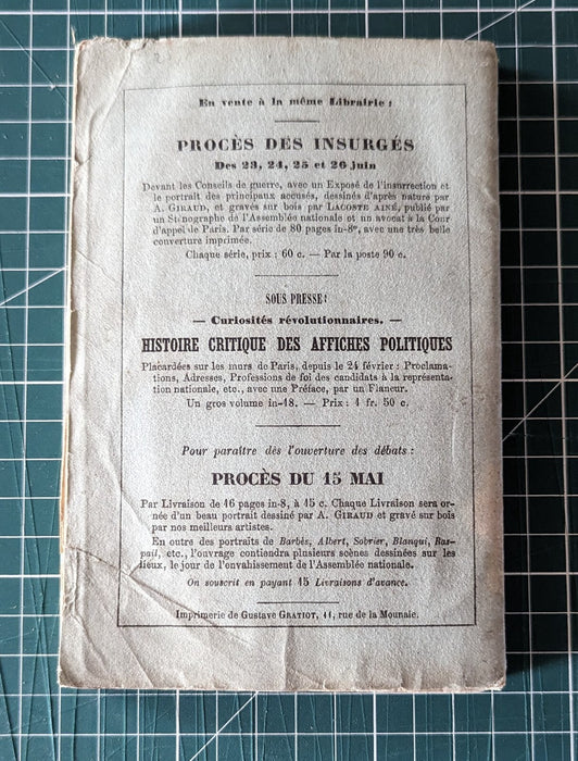 Gaëtan DELMAS Curiosités révolutionnaires Les journaux rouges EO 1848 Socialisme