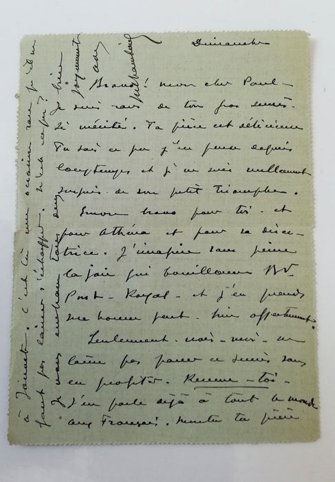 Maurice Chambreuil acteur lettre autographe signée succès "remue toi" !
