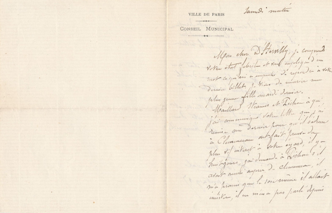 Félix JOBBÉ DUVAL peintre 2 lettres autographes à Ernest d'Hervilly en détresse