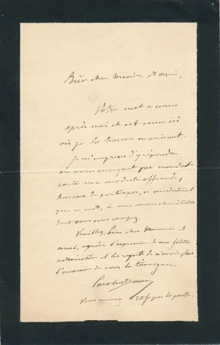 CAROLUS-DURAN 1837-1917 lettre autographe signée une modeste offrande