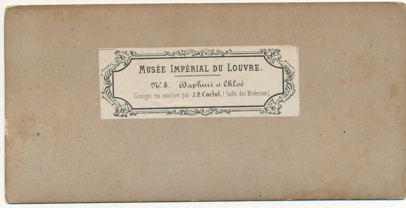 Stéréo Stéréographie musée Louvre Cortot Daphnis et Chloé photo photographie