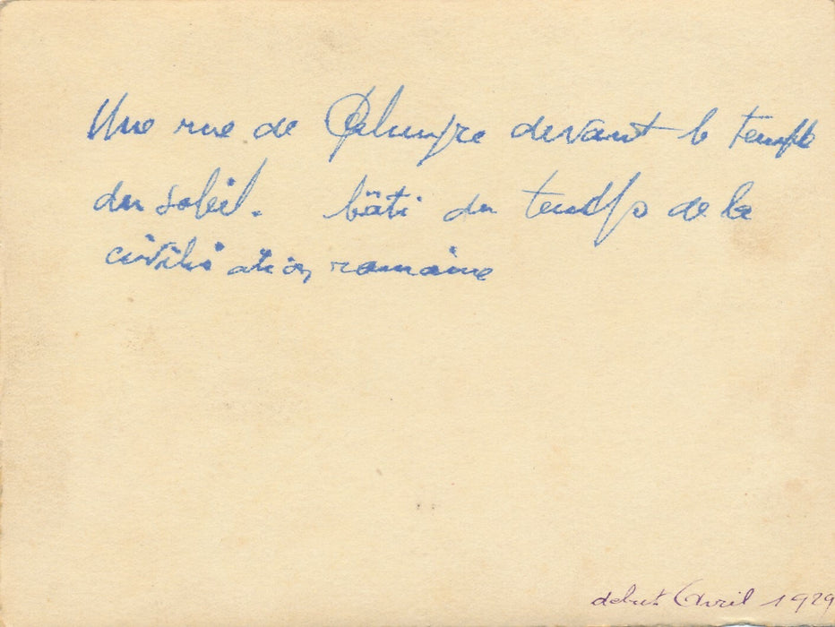 Palmyre Syrie vue rue ville temple du soleil 1929 photo photographie