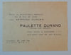 Raymond Duncan avis de récital piano musique 1948 invitation rue de Seine