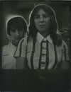 Composition deux jeunes filles photo photographie v. 1950 solarisation