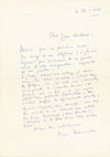 Pierre MENANTEAU 4 lettres autographes signées Aubert Duhamel Roland Le Cordier