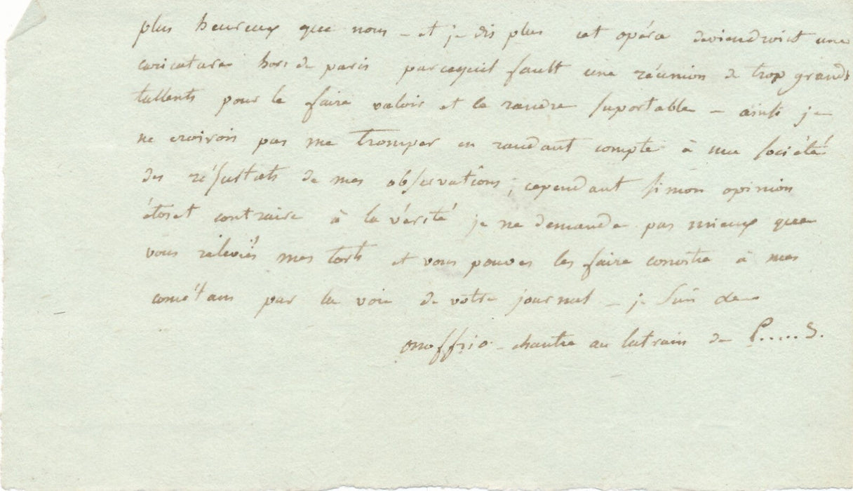 manuscrit signé "Onoffrio" sur Cendrillon, opéra-féérie de Nicolo ISOUARD