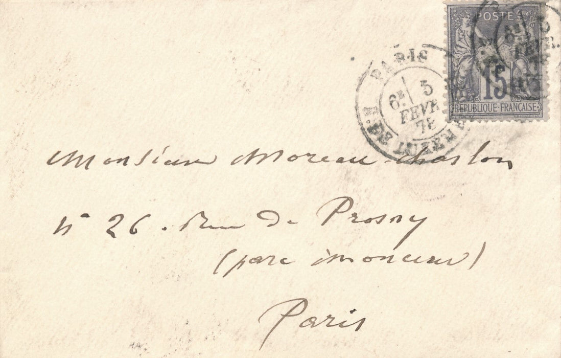 Eugène LABICHE invite Moreau-Chaslon Augier Arago cravate noire autographe signé