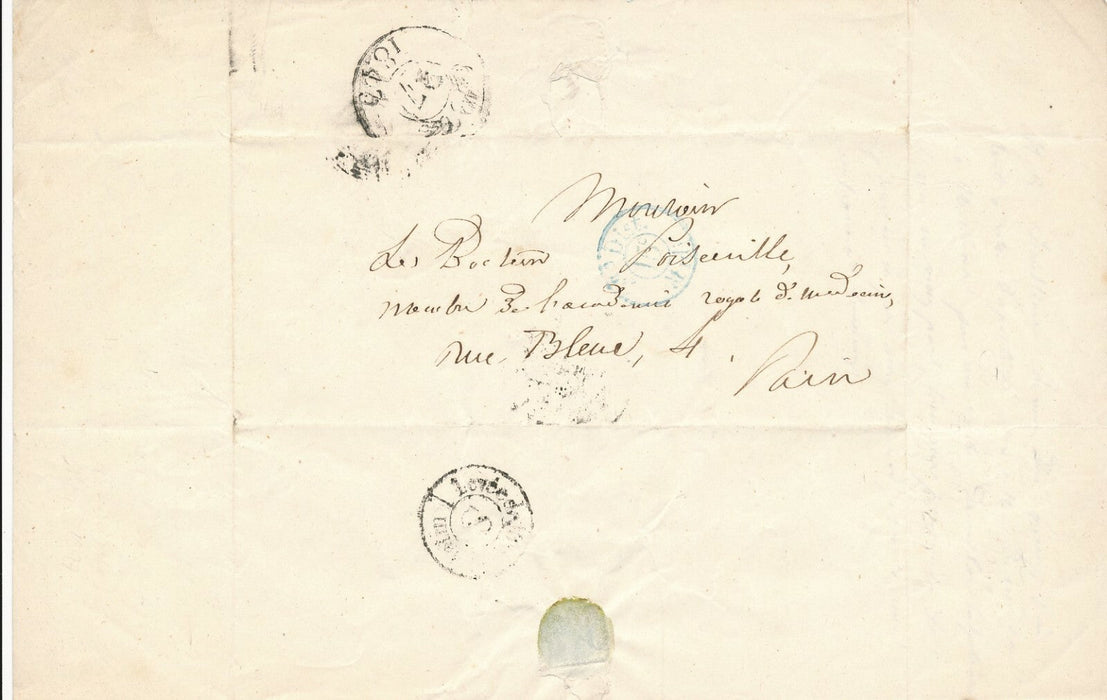 Louis Francisque LÉLUT médecin médecine lettre autographe signée POISEUILLE