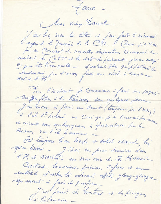 Maurice MARTIN belle correspondance 8 lettres autographes Madagascar Salon Yorgo