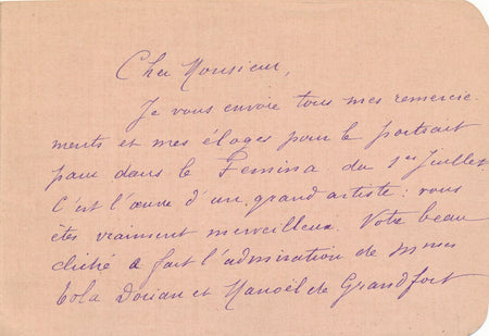 Jacques FRÉHEL Alice Telot : joie de Tola Doriane Manoël de Grandfort lettre 