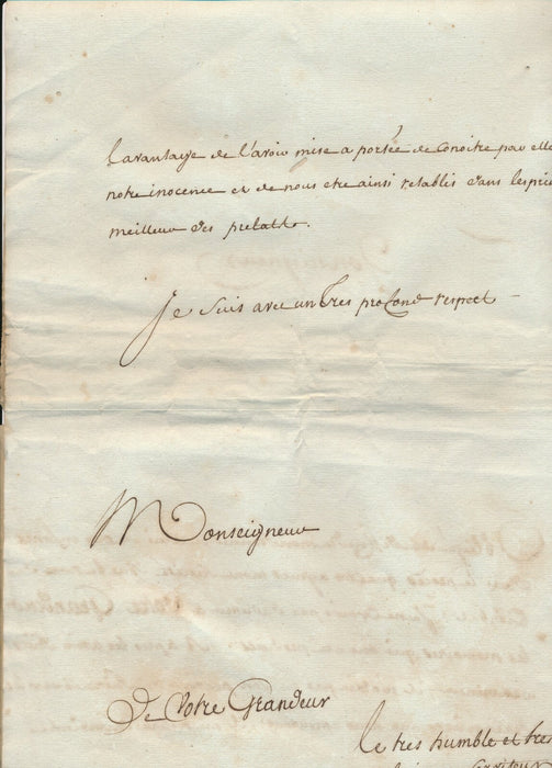 MAJOREL négoce blé Gaillac lettre autographe signée judiciaire Timal Tarn 1782