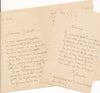 Alcide Robaudi peintre 2 lettres autographes signées femme de 30 ans