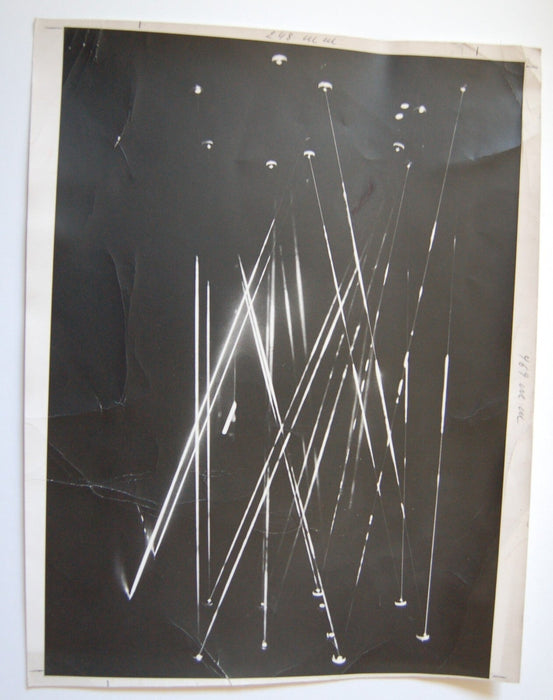 Document photo photographie artiste Adolf LUTHER laser 1970 lumière