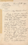 J. CASSIEN BERNARD architecte lettre autographe signée Malherbe ouverture Opéra