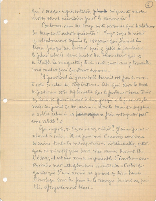 chanson music hall Louis LEMARCHAND manuscrit autographe sur le producer