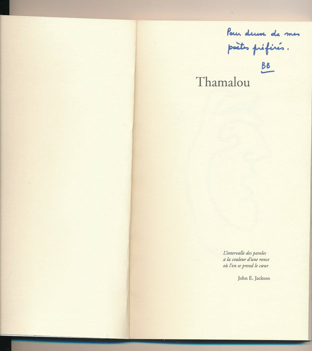 Bernadette BODSON-MARY Thamalou éditions Unimuse EO 2004 envoi autographe signé