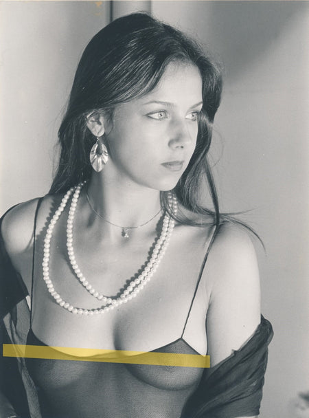 Étude nu anonyme amateur transparence photo photographie v. 1980 sexy femme