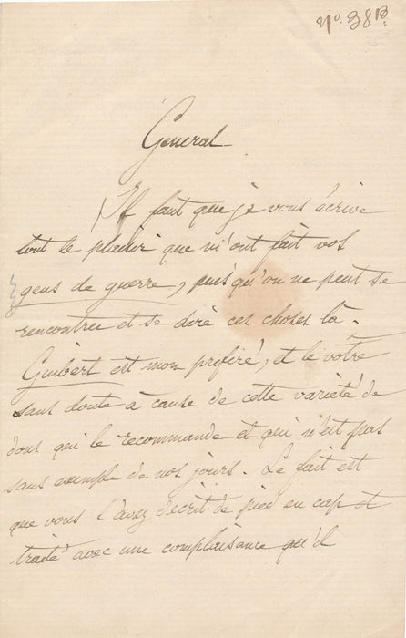 Charles Brook DUPONT-WHITE Joachim AMBERT lettre autographe signée Gens Guerre