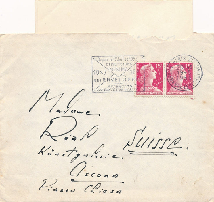 Suisse Adolf HERBST peintre correspondance 9 lettres autographes signées galerie