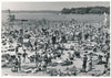 Strandbad Wannsee rivière Havel Berlin, baigneurs plage photo photographie 1964