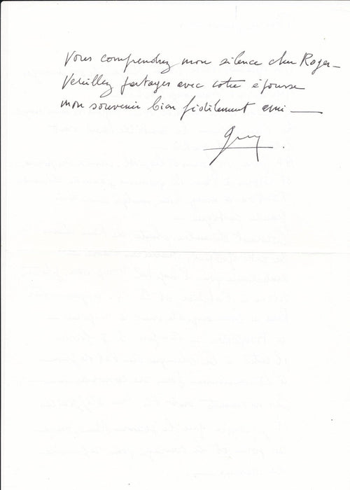 Guy BARDONE 2 lettres autographe santé René Genis poême voeux Bandol 1998