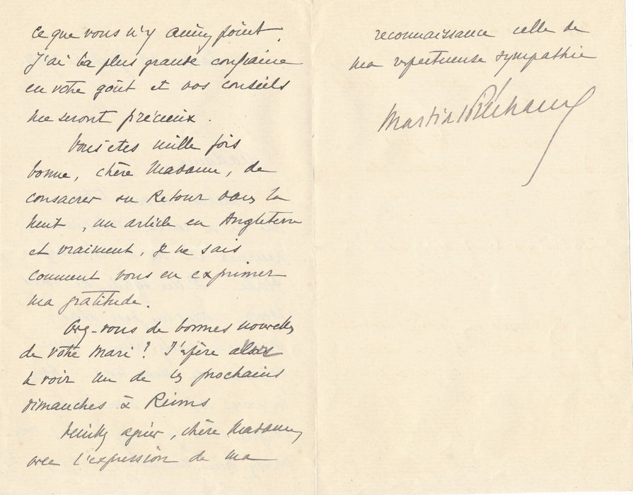 MARTIAL-PIÉCHAUD espère des lendemains heureux 3 lettres autographes signées