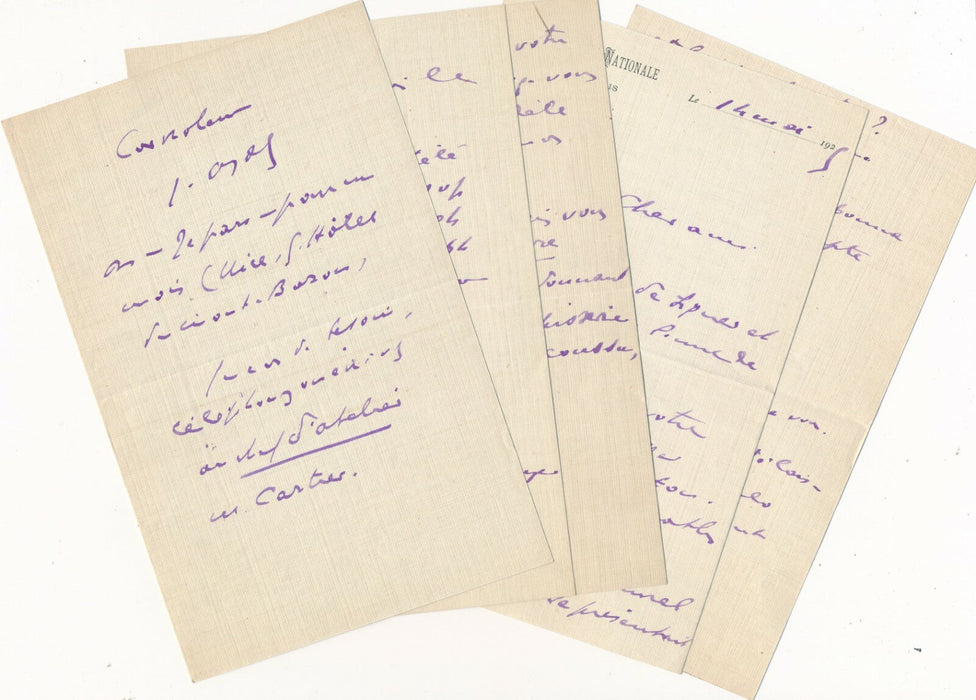 Jean AJALBERT 11 lettres autographes à Francis Jourdain Manufacture Beauvais