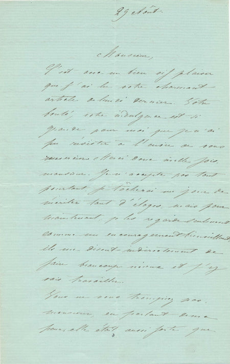 Adélaïde Zélia PONSIN actrice Comédie-Française 7 lettres autographe signées