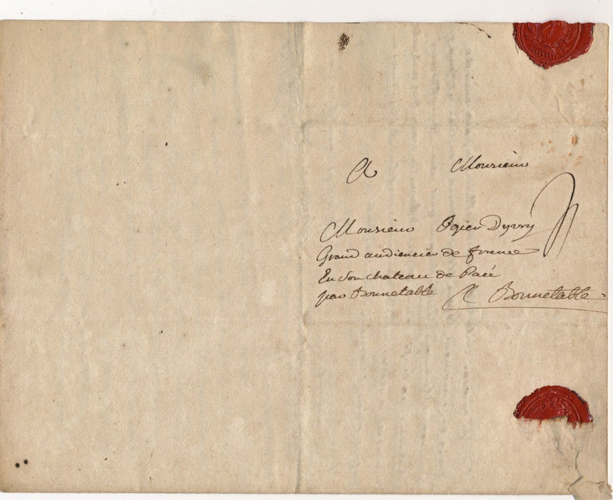 Thomé de Méry THOMÉ de FERRIERES correspondance lettres autographes signées