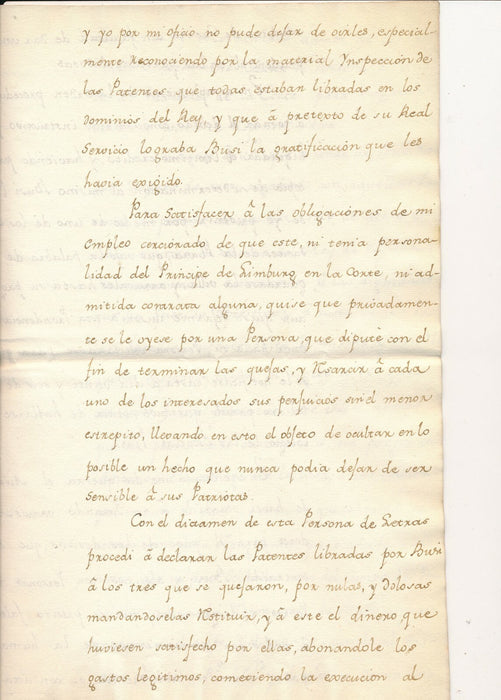 Pedro Pablo ABARDA DE BOLEA lettre signée ambassade espagne Bussy Ossun 1772