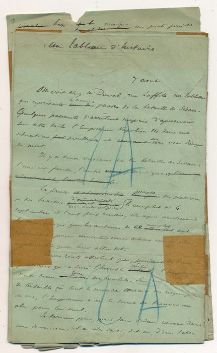 Léonce DUPONT 1828-1884 journaliste 4 manuscrits autographes signés et 3 lettres