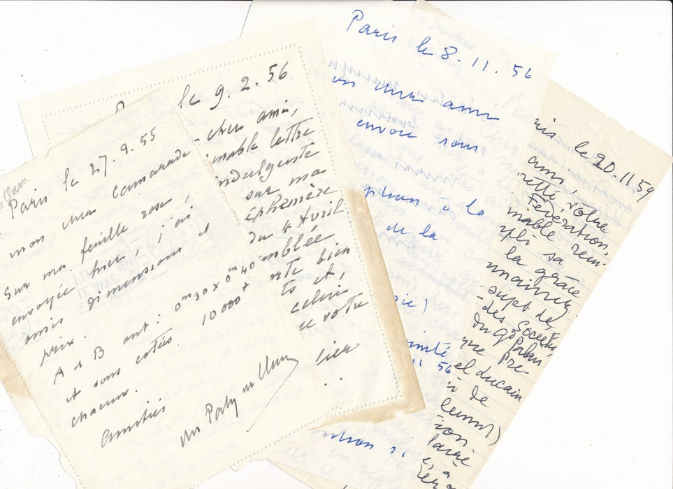 Jacques de PATY DE CLAM peintre 7 lettres autographes graveur DANIEL-GIRARD