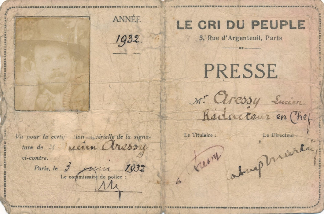 Lucien ARESSY ensemble documents autographes signature photo photographie