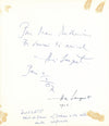 Henri SAUGUET photo dédicadée signée ET carte autographe signée Marc Berthomieu