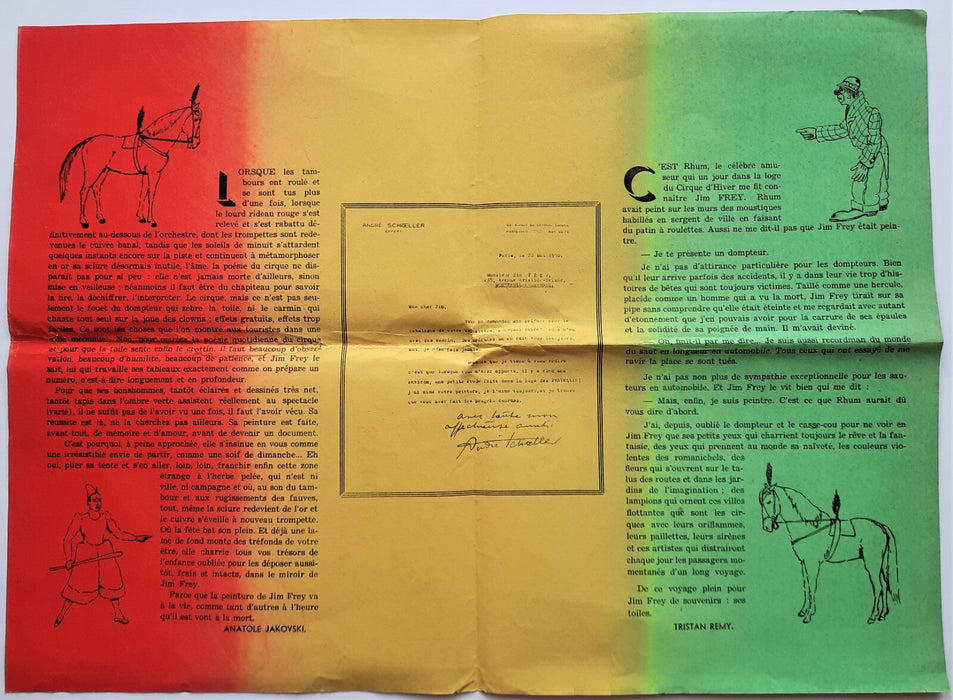 GALERIE LOUISE 3 invitations 1950 Vandersteen Jim Frey peintre naïve Jakovsky