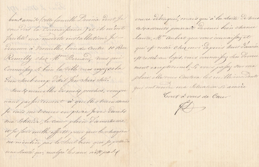 Commune mai 1871 Ferdinand DENIS bibliothèque Sainte Geneviève  quitte Paris