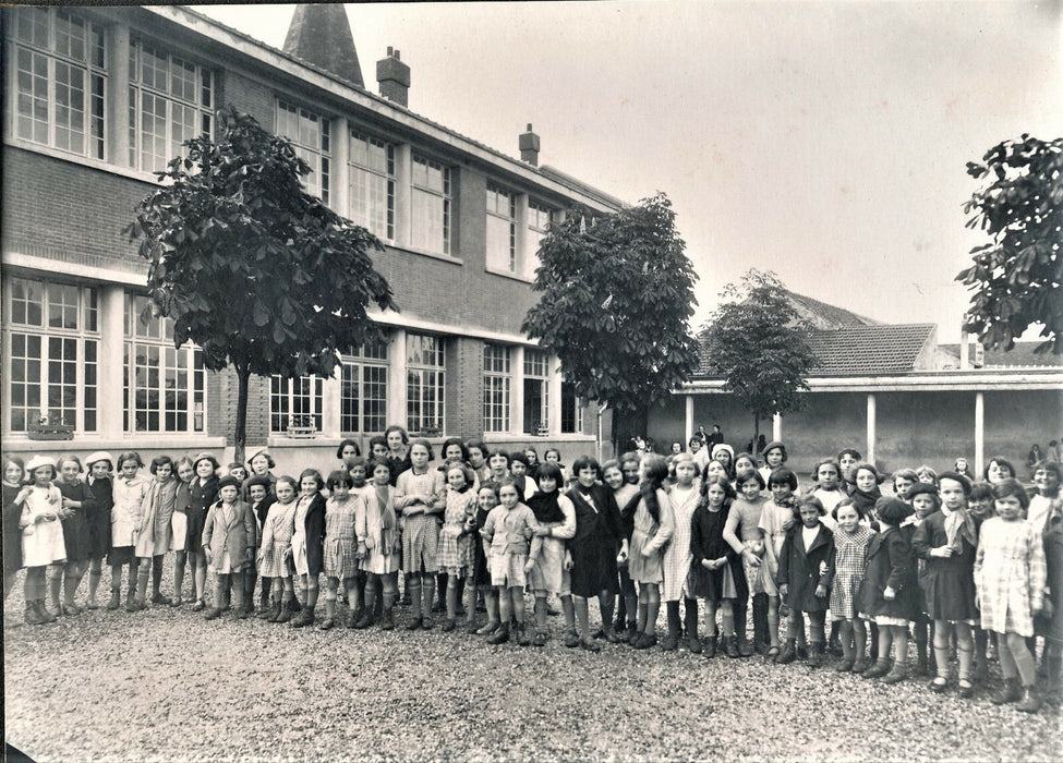 photo école fille classe 3 tirages argentiques époque années 1940