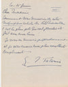 Geneviève TABOUIS lettre autographe signée remerciement Nabuchodonosor 1931