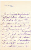Princesse Olga Altieri Cantacuzino lettre autographe signée expulsion exil Lucca