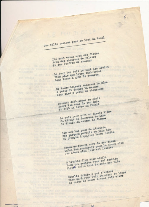 ARAGON 4 poèmes dactylographiés Paroles peintes annotations autographes fou Elsa