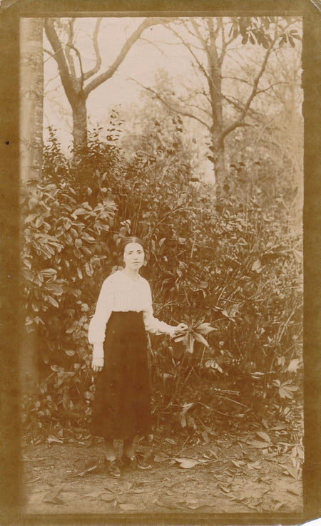 Photo Femme bosquet papier citrate 1910-1920 snapshot photographie