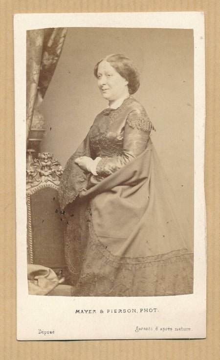 comédienne ARNOULD-PLESSIS  albumine carte de visite cdv photo Mayer et Pierson