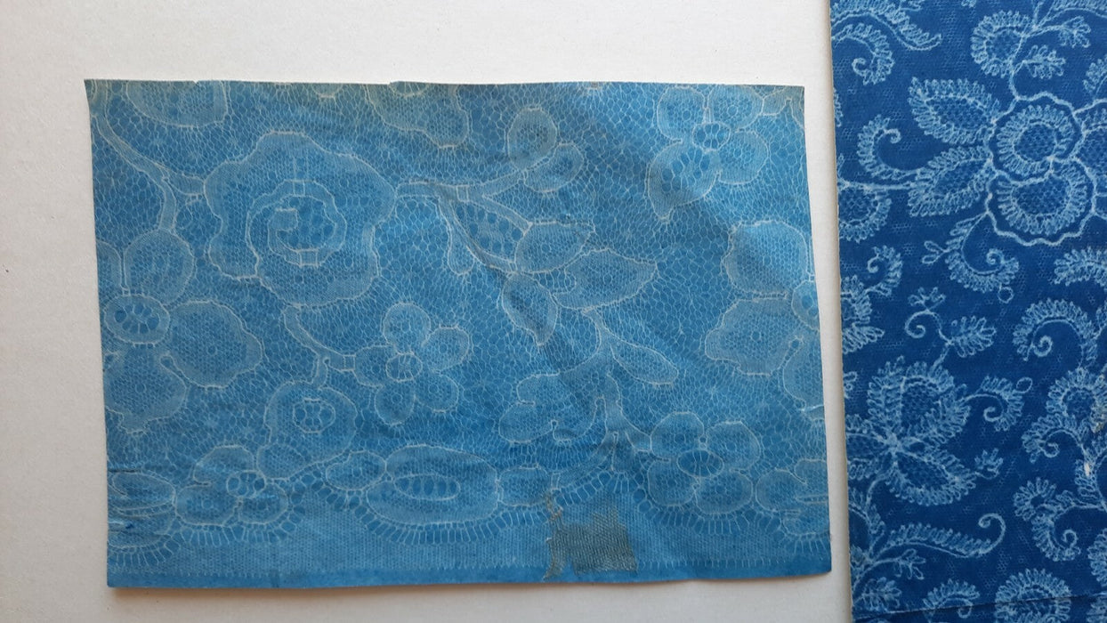 4 patrons dentelle cyanotypes, vers 1900 photo photographie