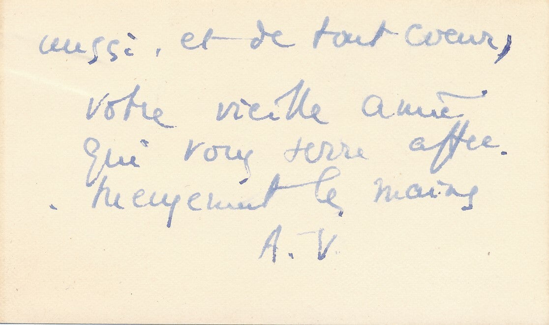 Andrée VIOLLIS journaliste militante féministe lettre et 2 cartes autographes