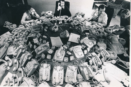 Bourse Francfort finance 1975 photo photographie téléphone