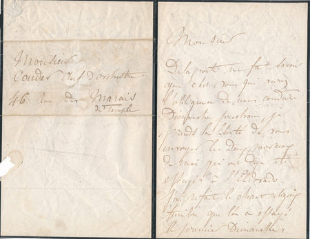 Louis Désiré BESOZZI refait le chant religieux lettre autographe signée