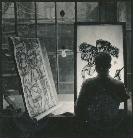 Atelier vitrail 5 contacts argentiques 6 x 5,5 maître verrier maquette carton