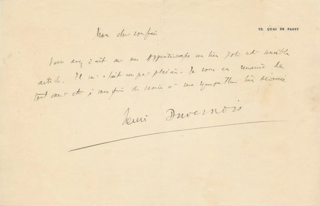 Henri DUVERNOIS écrivain 4 lettres autographes signées sur ses romans