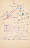 Paul FAURE Lettre autographe signée presse La Chapelle enchantée